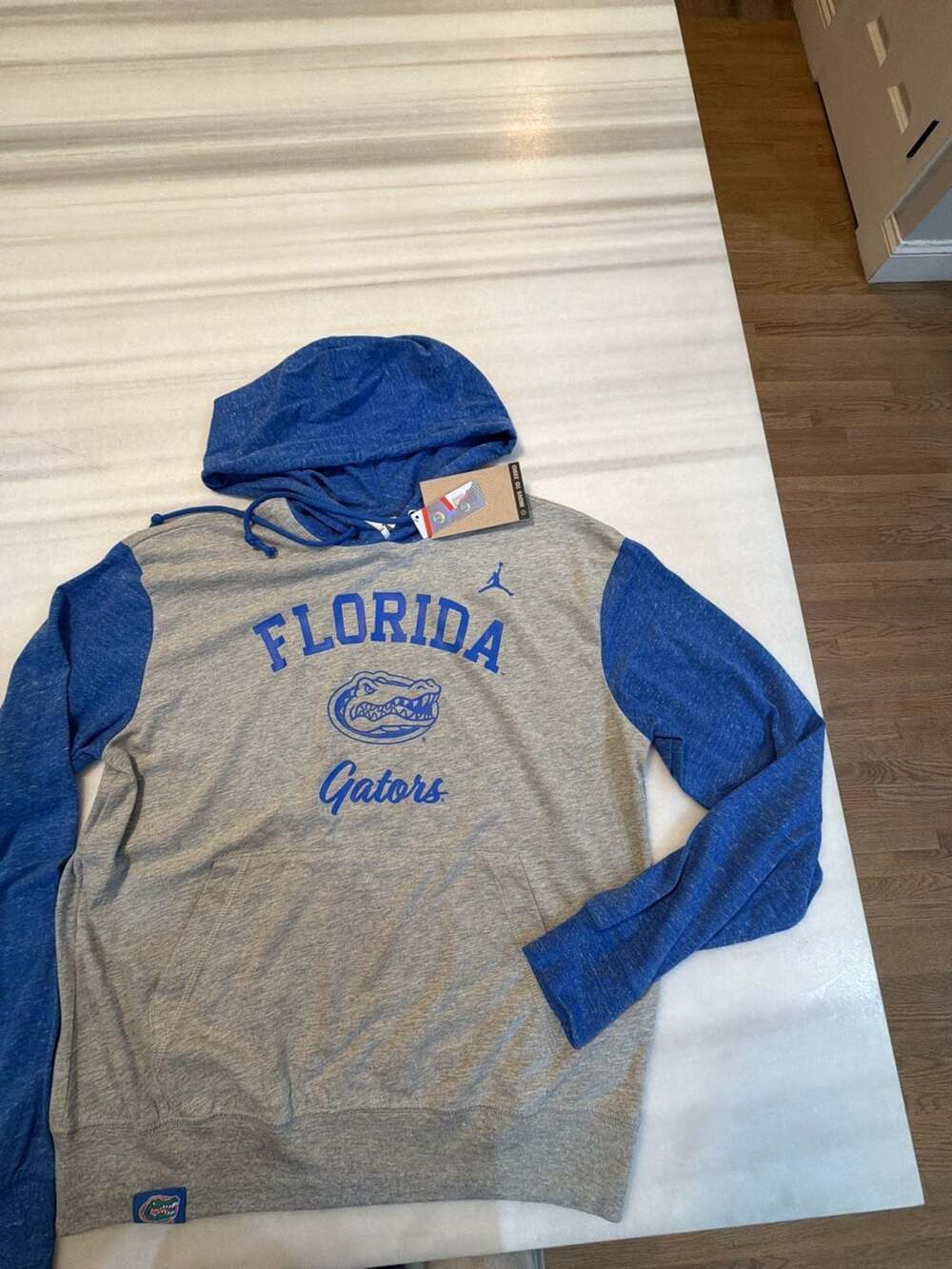 Jordan Florida Gators Hoodie Size S Blue Gray Colorblock NWT